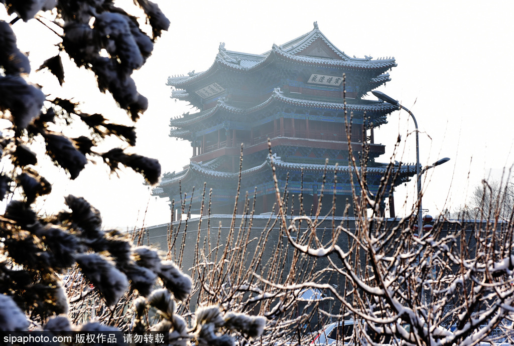 宣化古城：雪后初霁 银装素裹