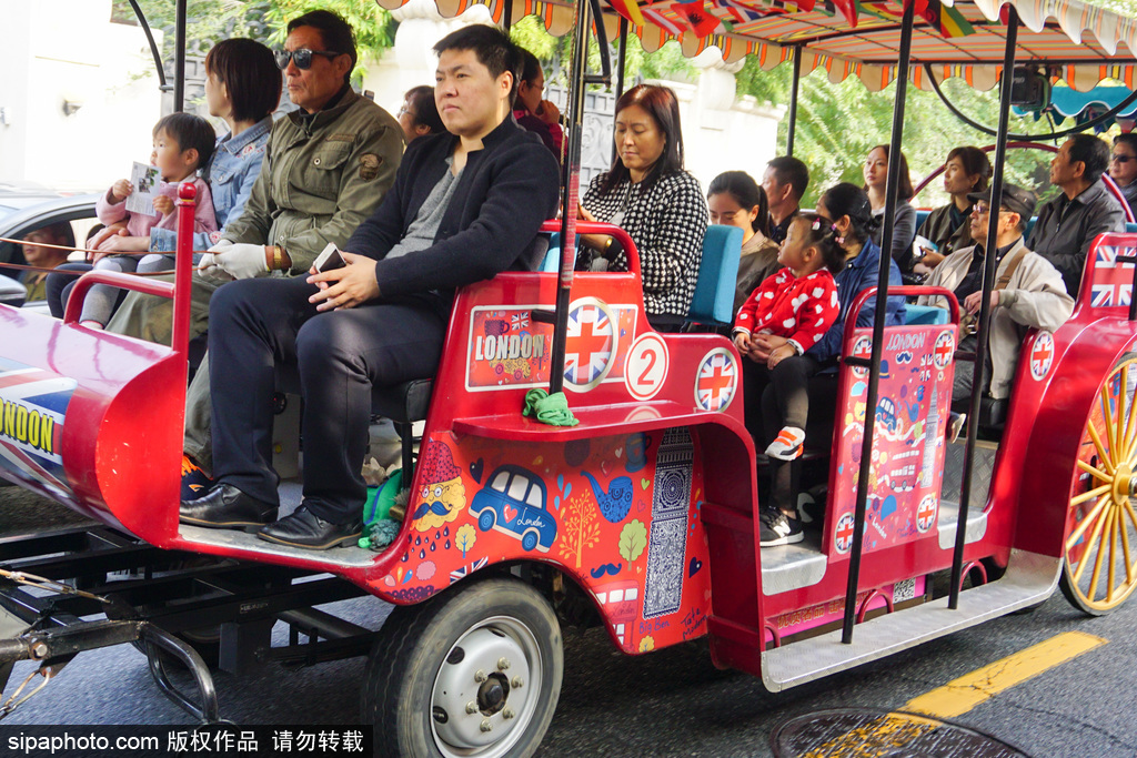 天津五大道文化旅游区的观光马车