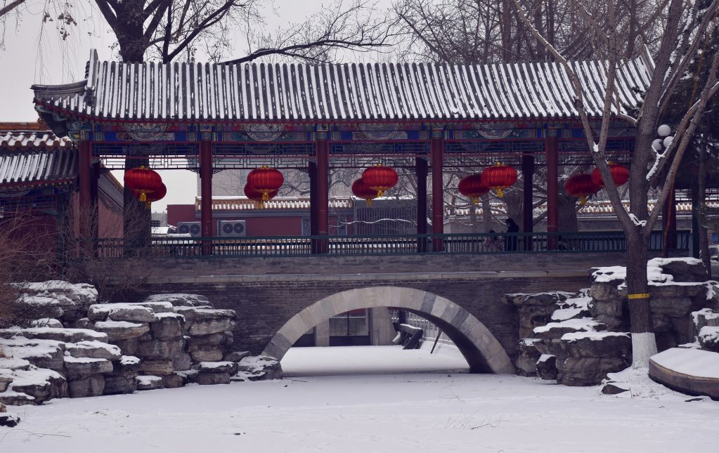 中山公园雪景