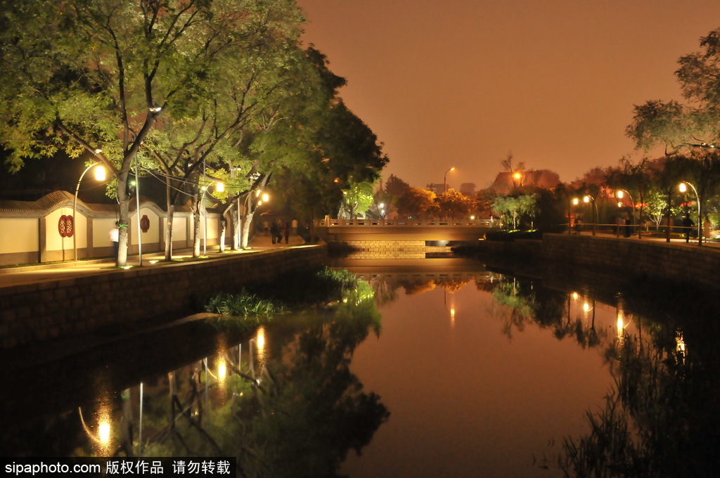 北京通惠河玉河遗址夜色迷人