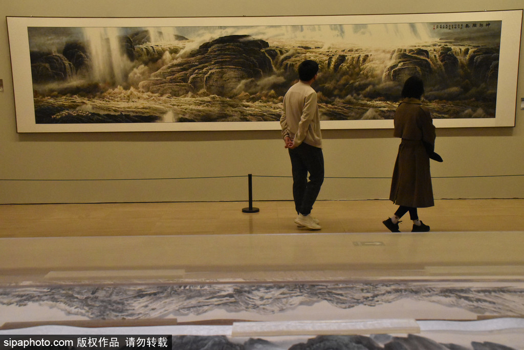 中国美术馆“黄河安澜——王俊松山水画展”持续受关注