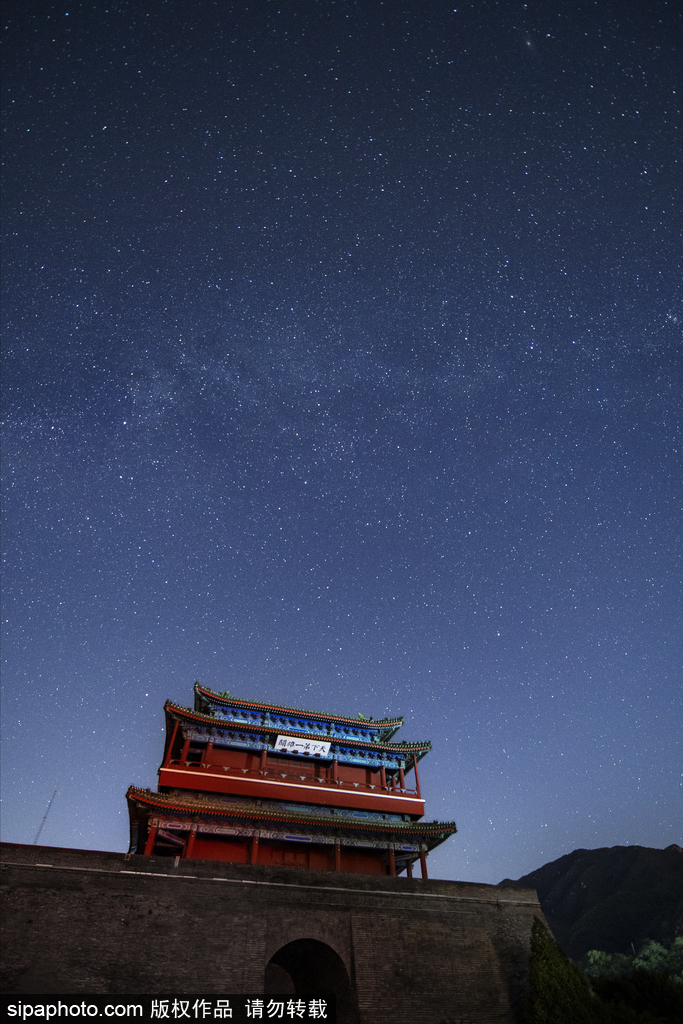 北京居庸关长城的夜