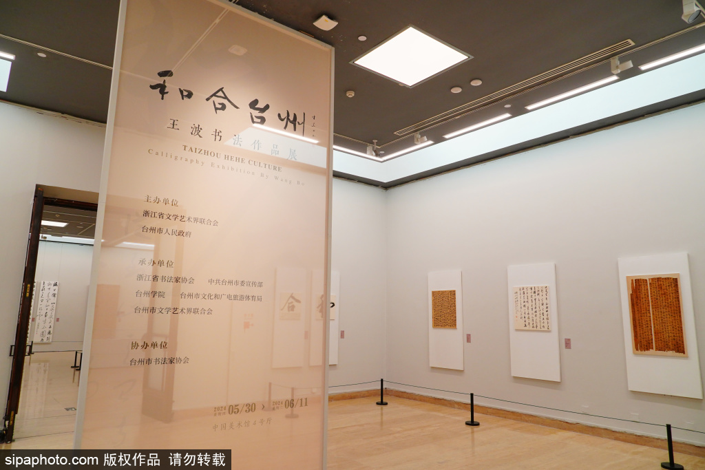 中国美术馆展出王波书法作品——读懂台州和合文化