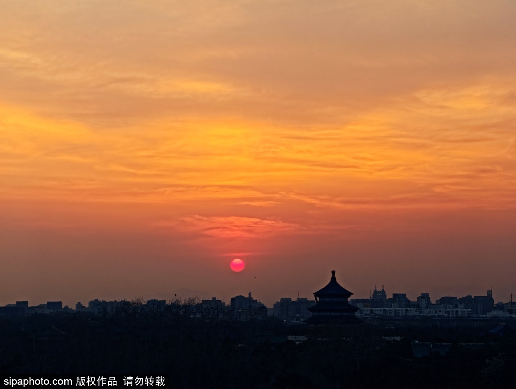 北京落日美景