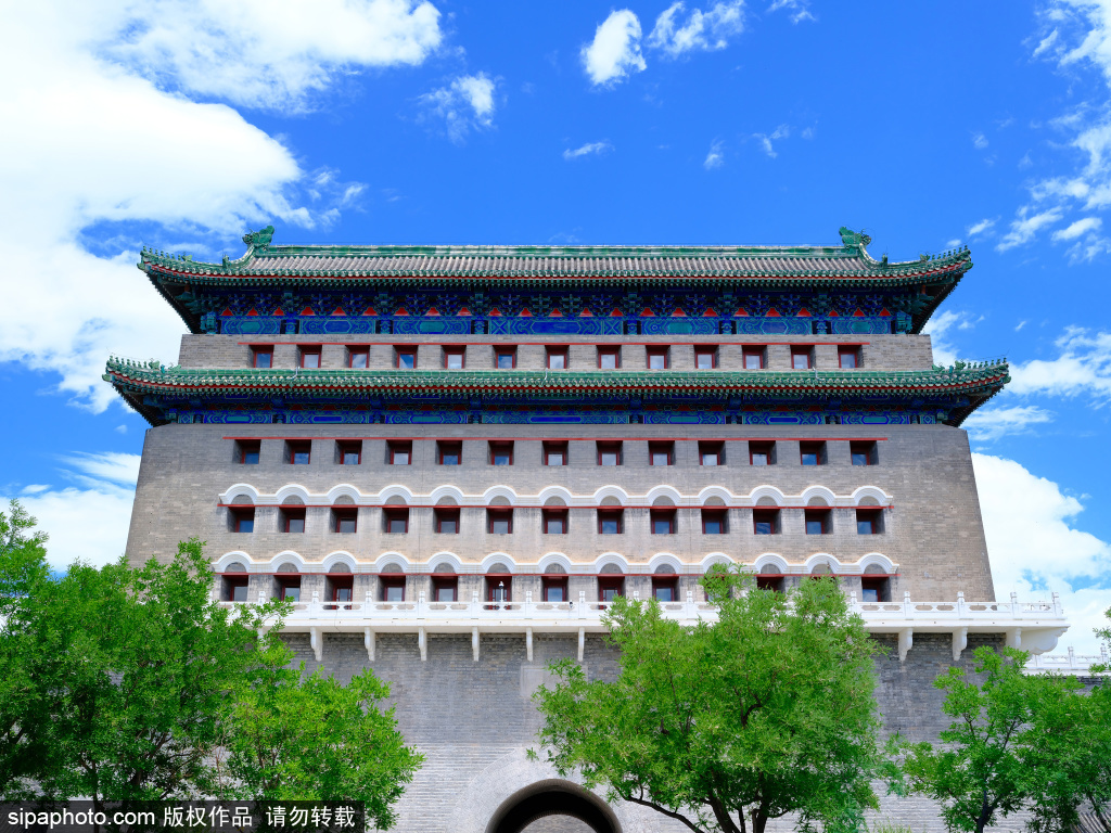 中轴线正阳门城楼美景如画