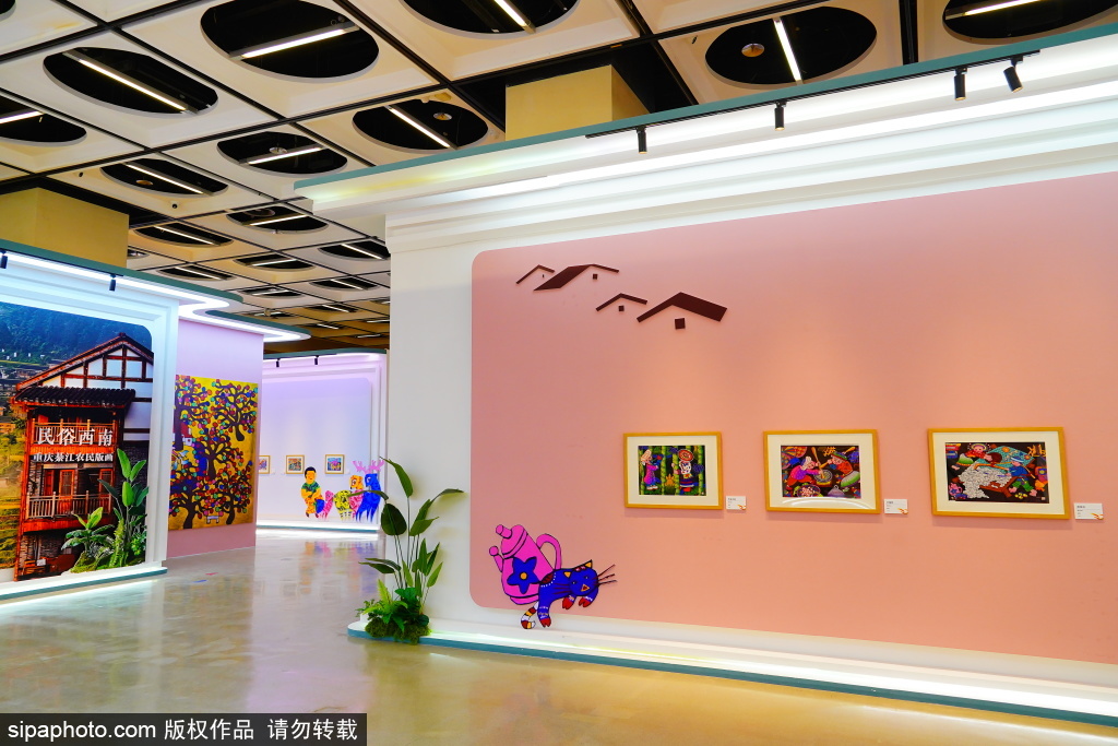 “乡土圆梦——重庆中国三峡博物馆藏中国农民画展”在中国妇女儿童博物馆展出